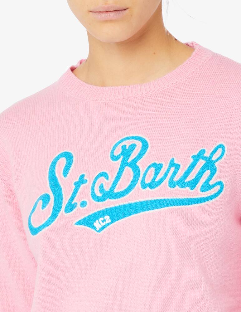 rinascente MC2 Saint Barth New queen wool blend crewneck sweater - Pink