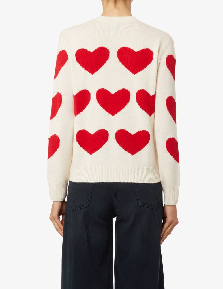 rinascente MC2 Saint Barth New queen wool blend crewneck sweater - White