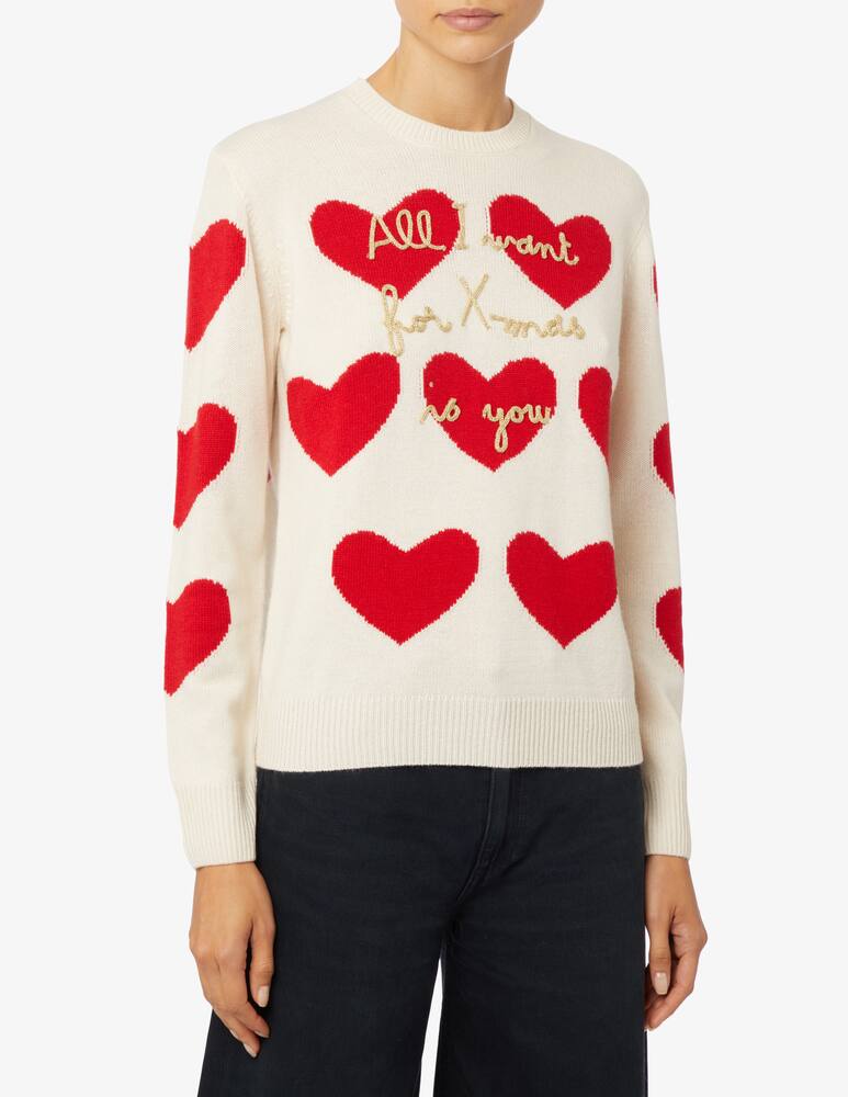 rinascente MC2 Saint Barth New queen wool blend crewneck sweater - White