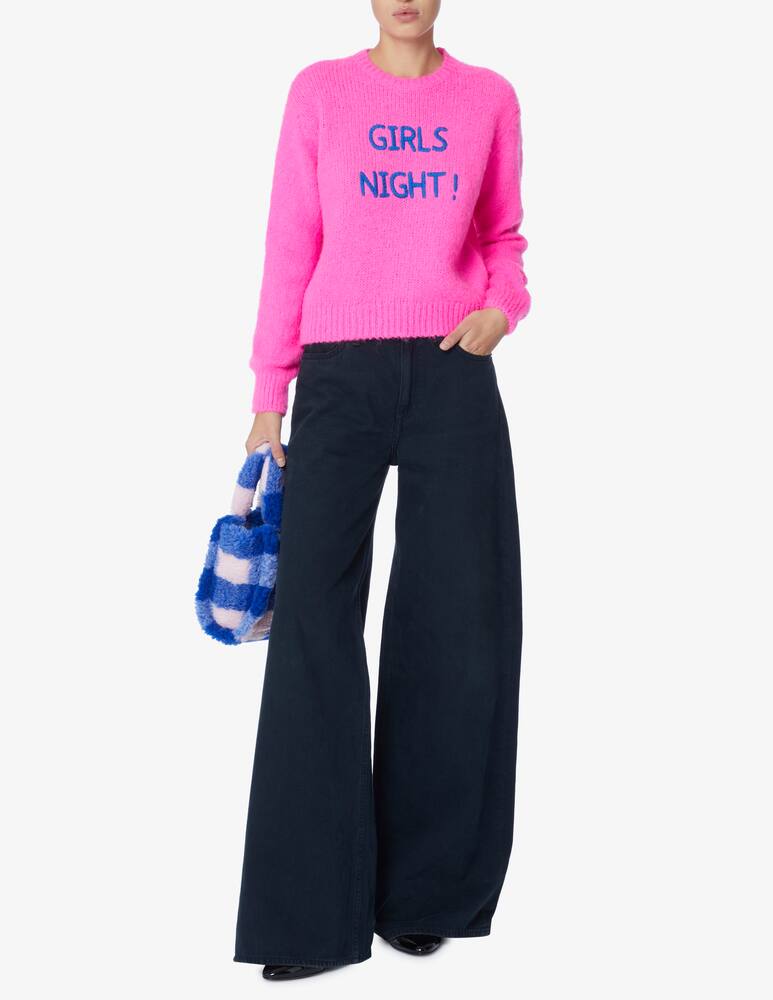 rinascente MC2 Saint Barth Maglione crop girocollo New Queen - Fucsia