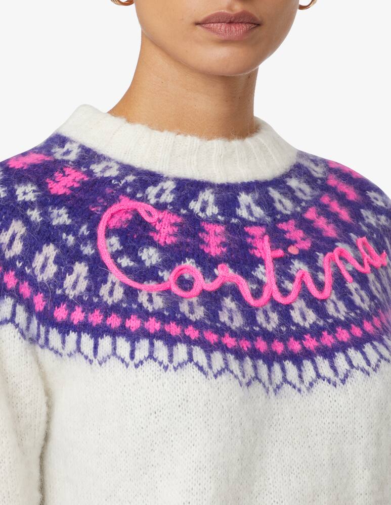 rinascente MC2 Saint Barth Maglione New Queen Nordic - Bianco