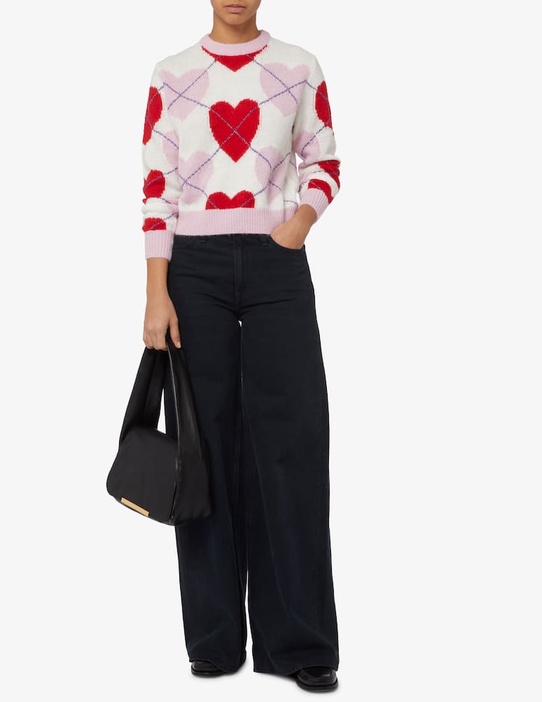 rinascente MC2 Saint Barth New queen wool blend cropped crewneck sweater