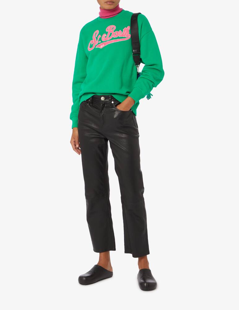 rinascente MC2 Saint Barth Felpa girocollo in cotone Stardust - Verde