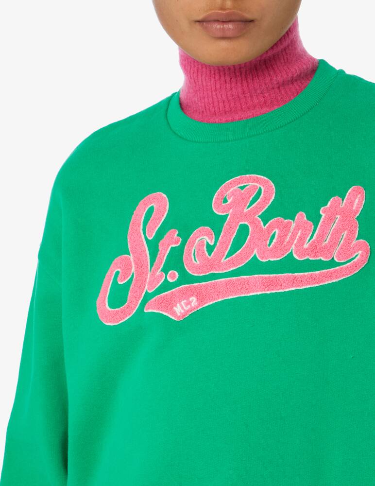 rinascente MC2 Saint Barth Felpa girocollo in cotone Stardust - Verde