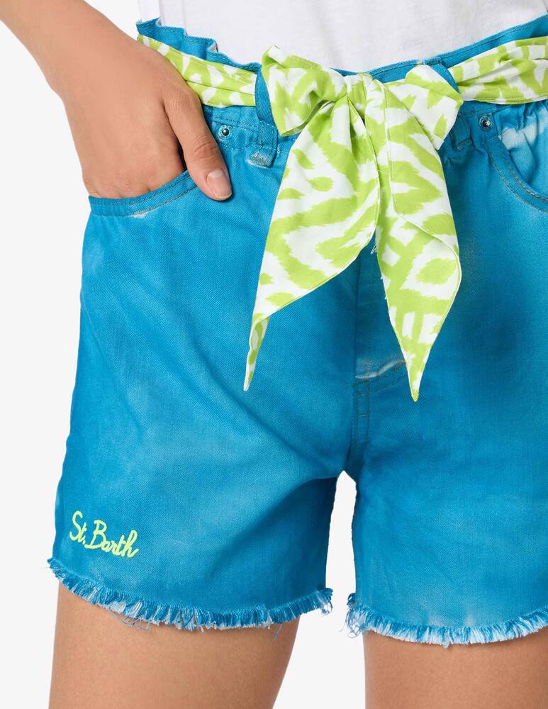 rinascente MC2 Saint Barth Denim patchwork shorts