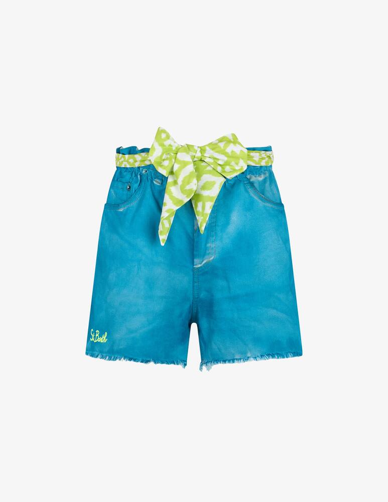 rinascente MC2 Saint Barth Denim patchwork shorts