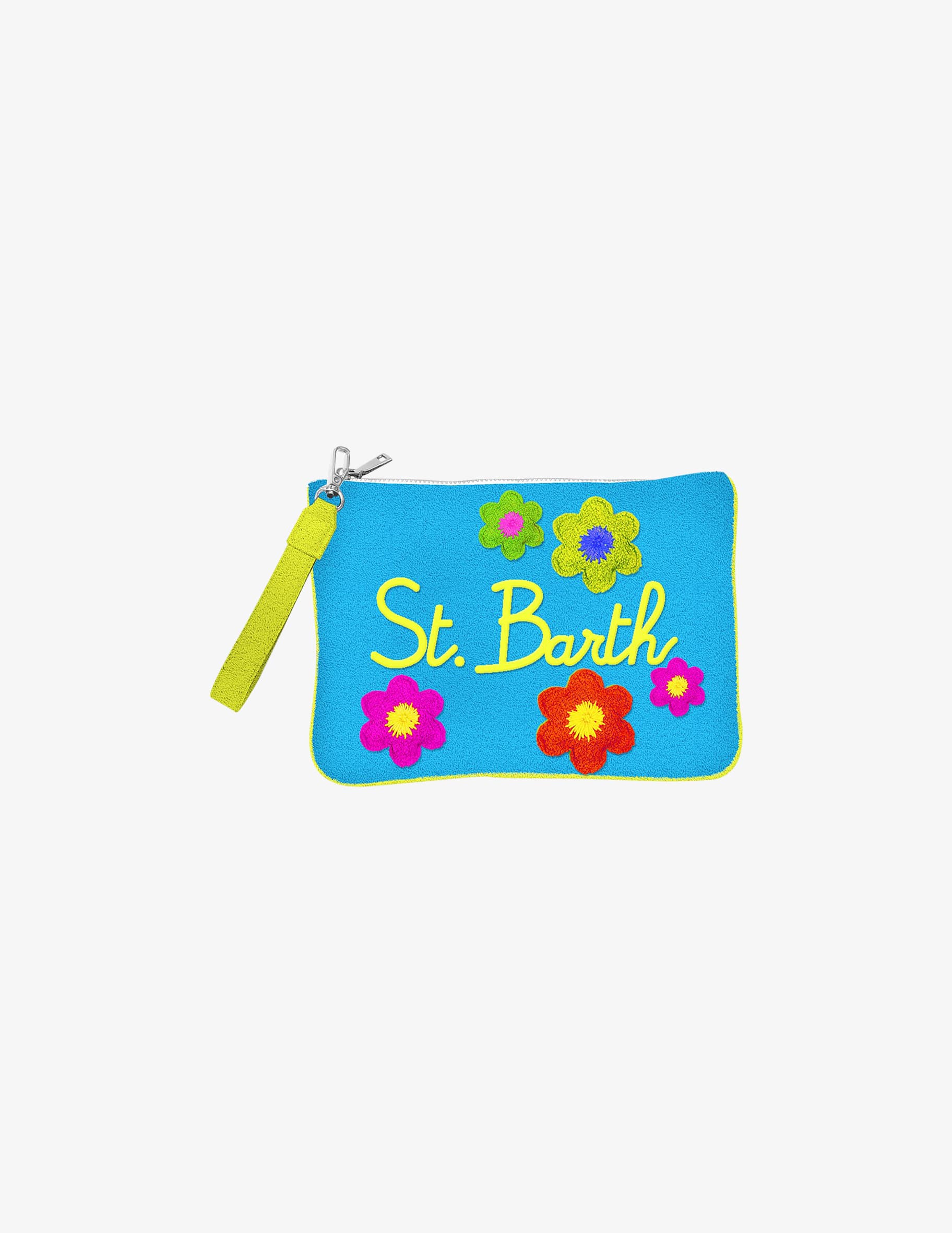 Mc2 Saint Barth Pochette in cotone waffle con logo PARISIENNE 00259H
