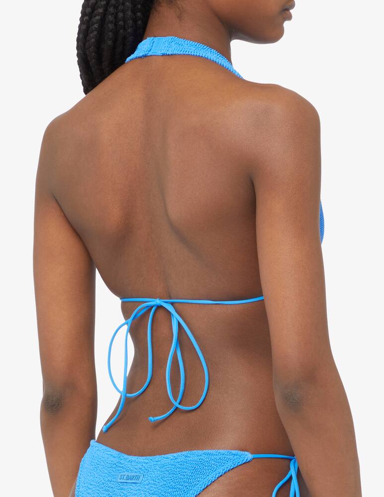 rinascente MC2 Saint Barth Halter neck bandeau crinkle bikini top