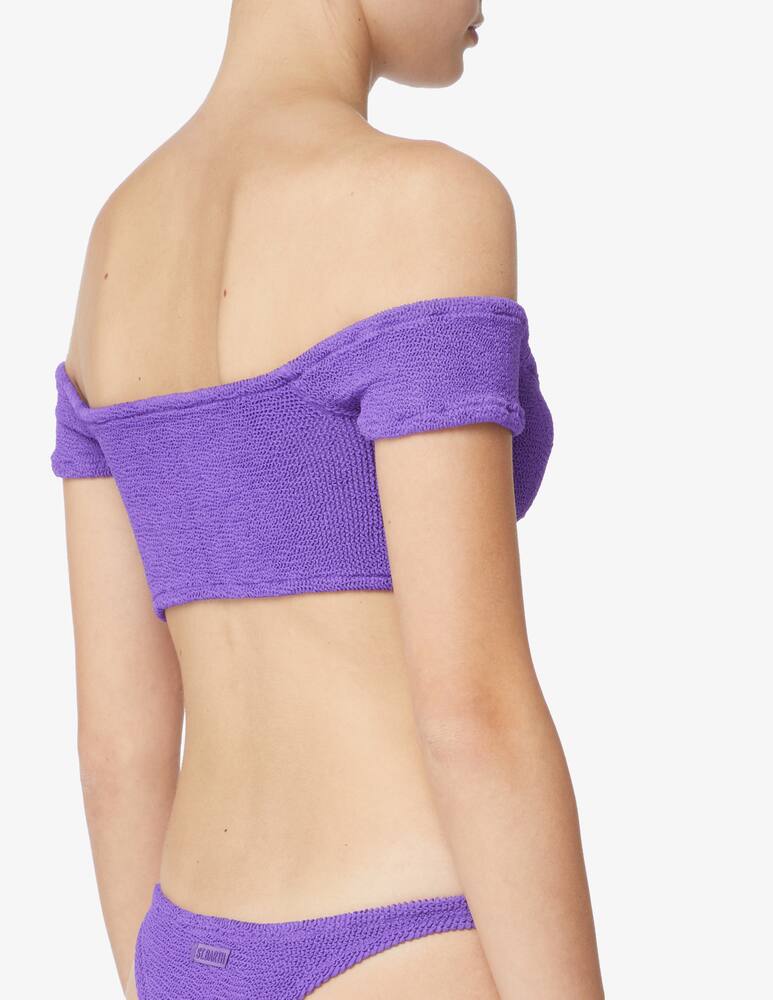 rinascente MC2 Saint Barth Bikini top a spalla larga con passante increspato