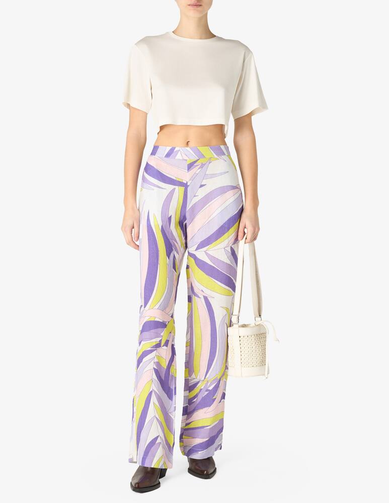 rinascente MC2 Saint Barth Abstract wide leg trousers