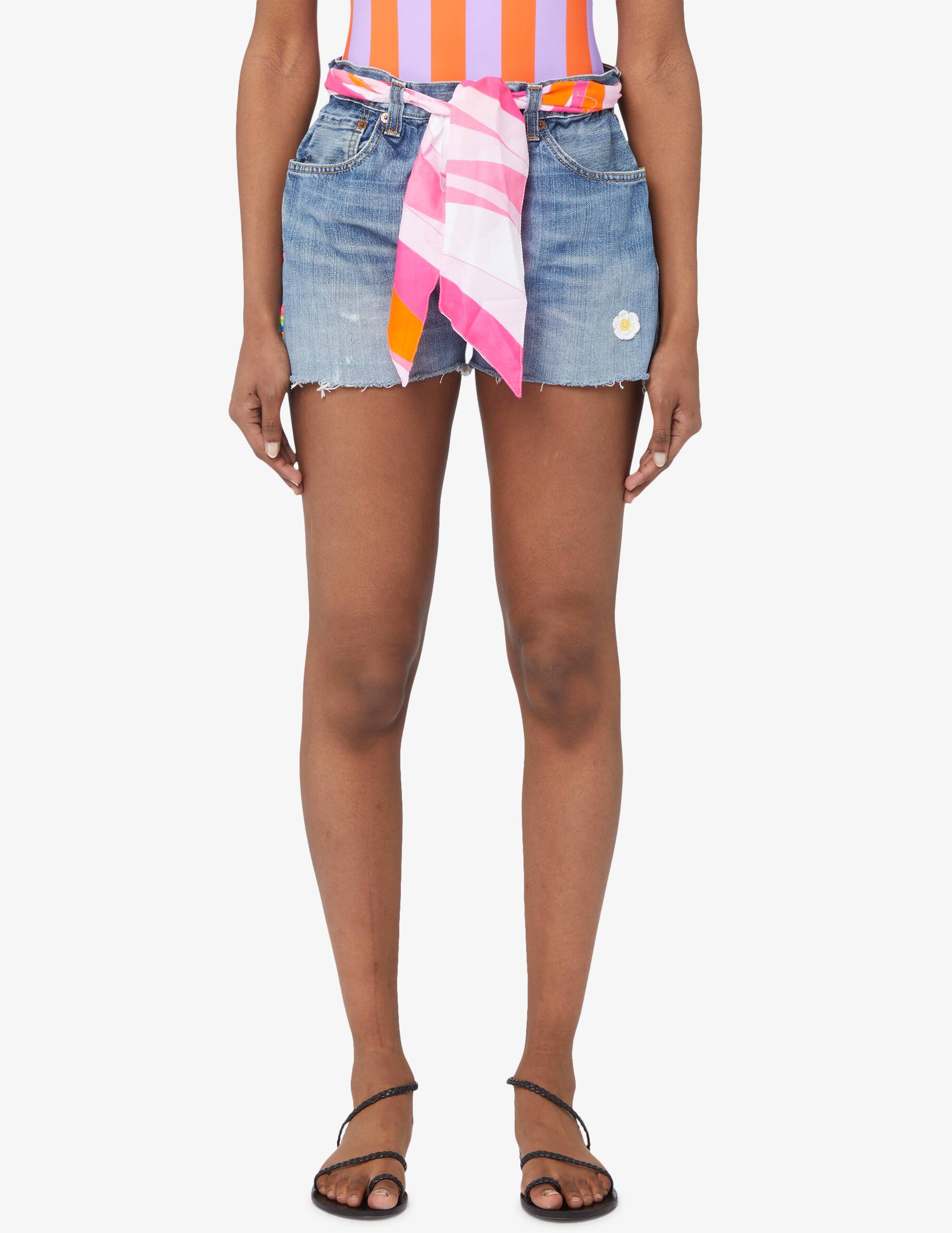 MC2 Saint Barth Denim Jondal Patch Shorts main image 0