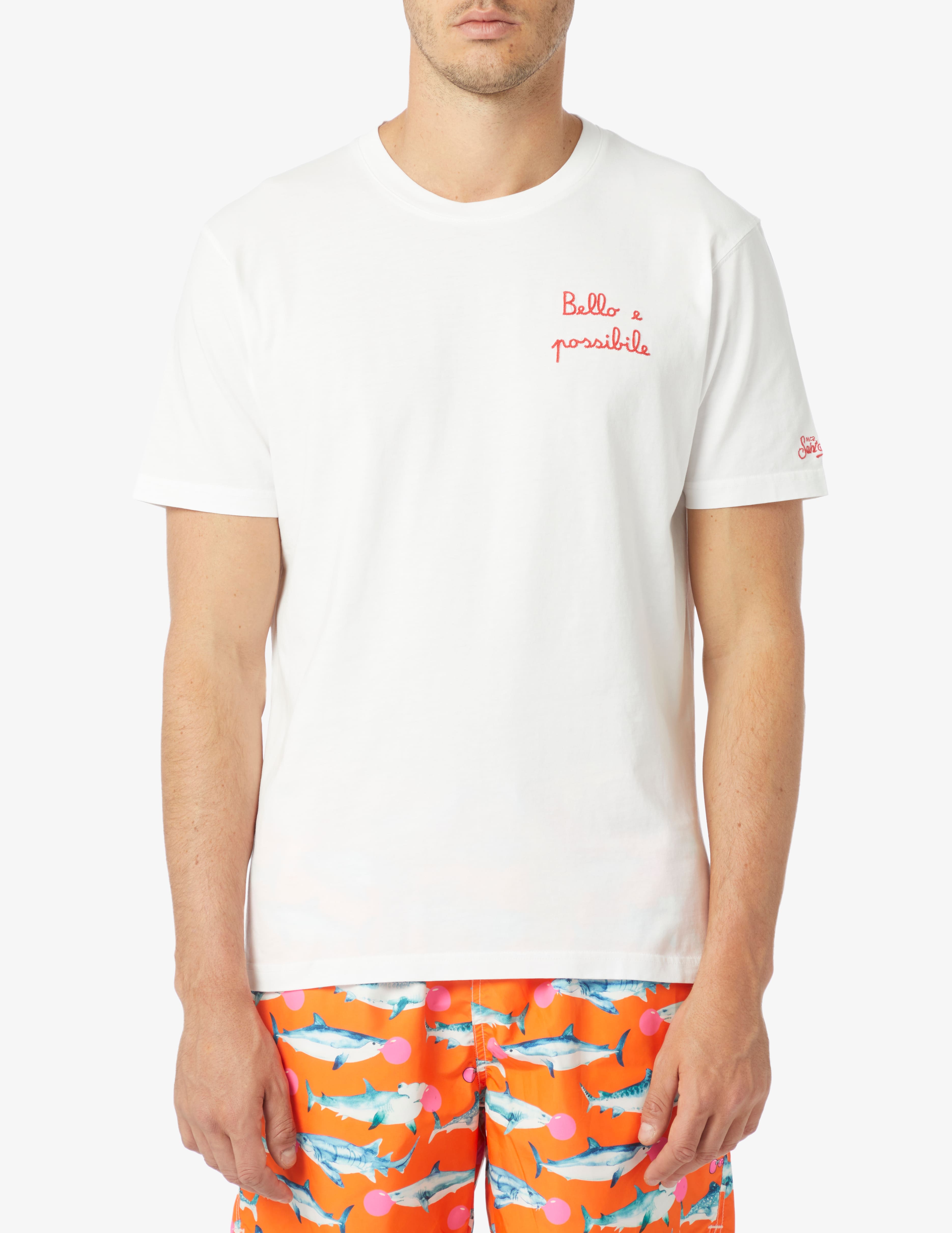Mc2 Saint Barth Portofino Cotton T Shirt White