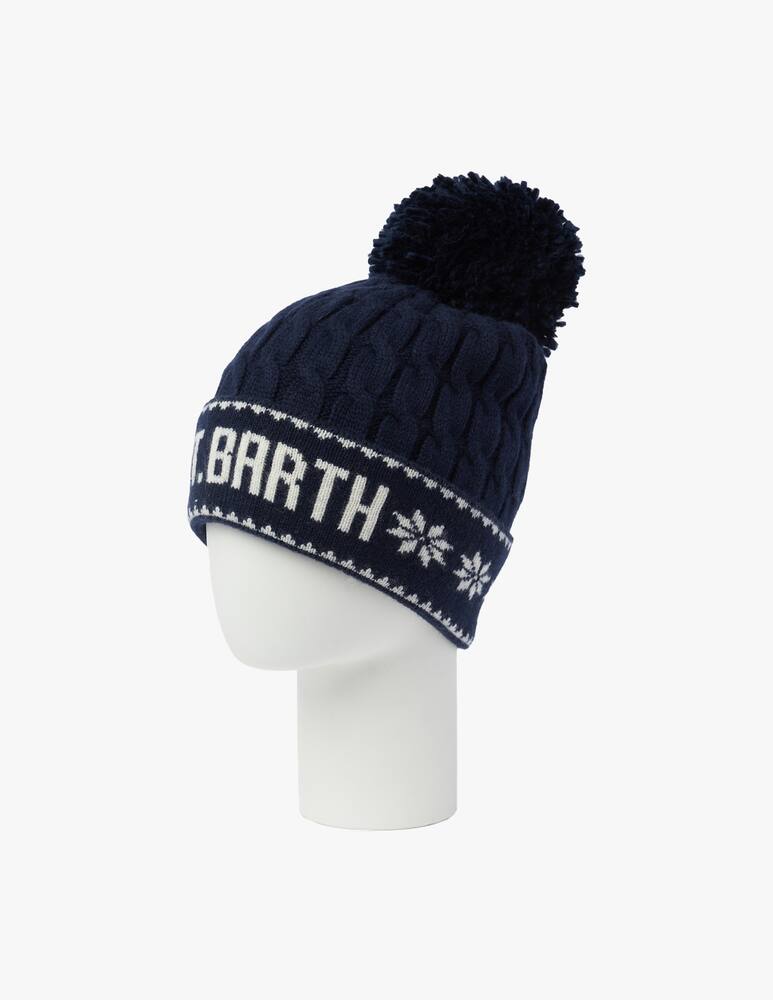 rinascente MC2 Saint Barth Wilhelm p-brided knitted cap pom pon