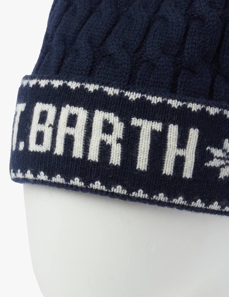 rinascente MC2 Saint Barth Wilhelm p-brided knitted cap pom pon