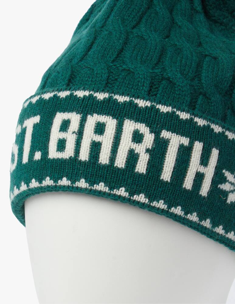 rinascente MC2 Saint Barth Wilhelm p-brided knitted cap pom pon