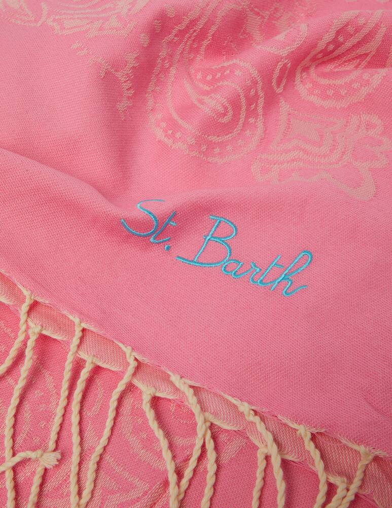 rinascente MC2 Saint Barth Jacquard beach towel with fringe