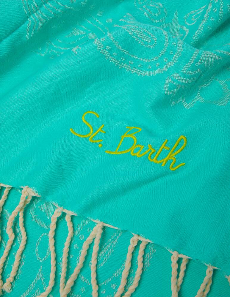 rinascente MC2 Saint Barth Jacquard beach towel with fringe