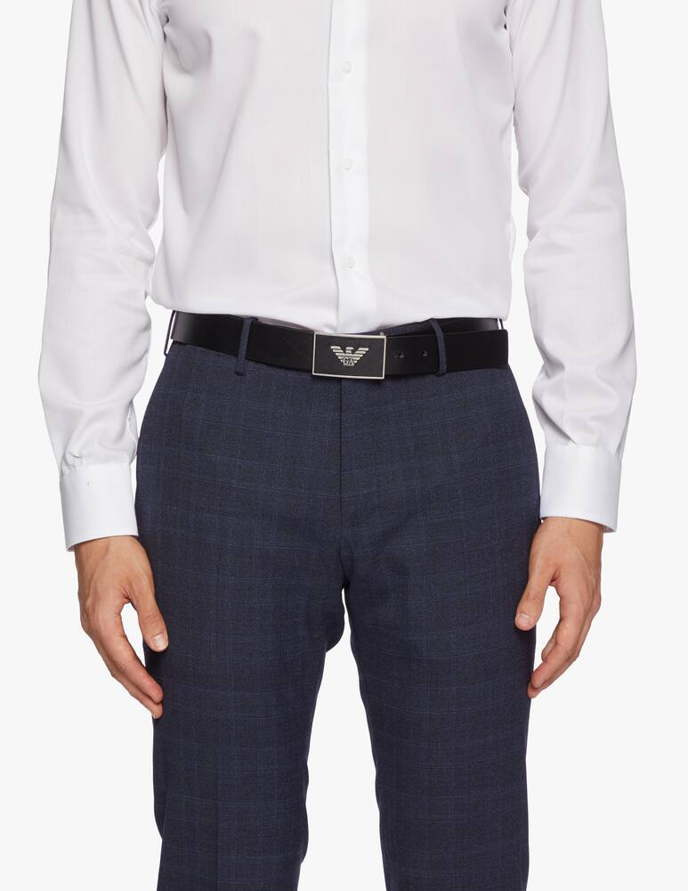 rinascente Emporio Armani Belt 35 plate and smooth skin - Black