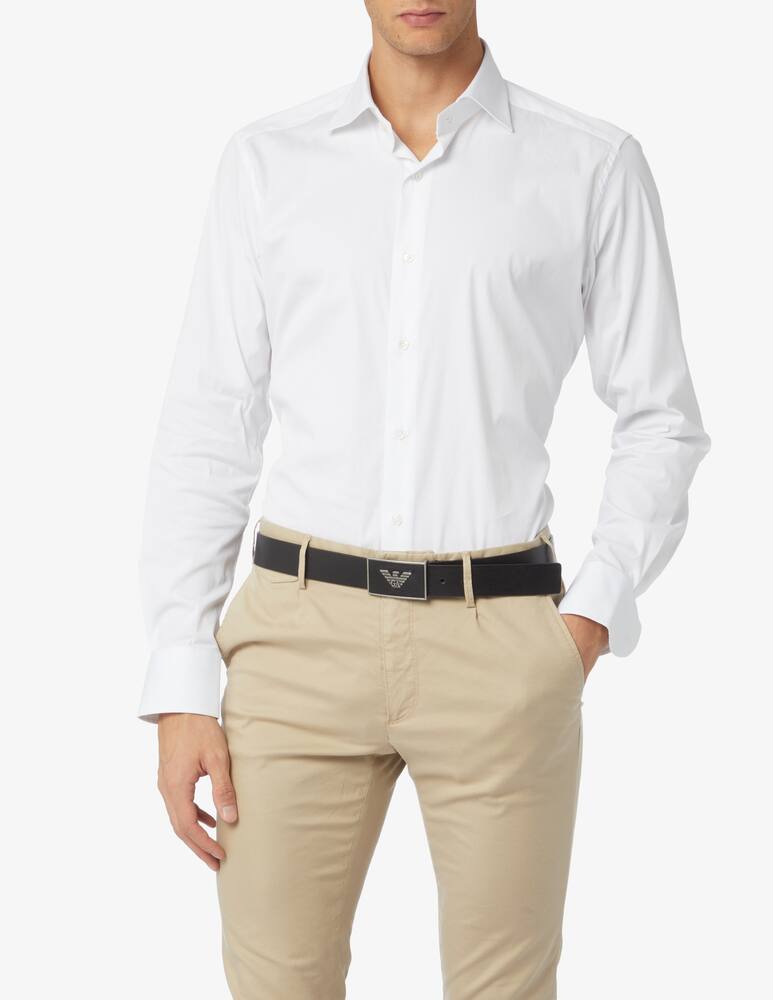 rinascente Emporio Armani Belt 35 plate and smooth skin - Black