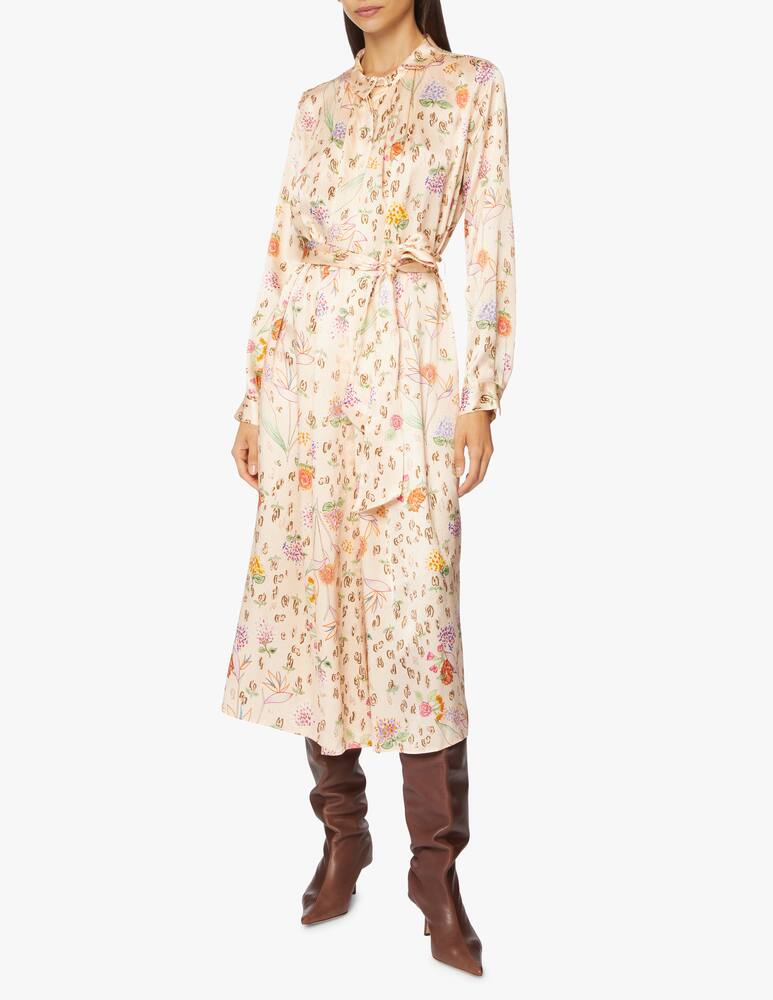 rinascente Forte Forte Abito in raso di seta Happy Jungle