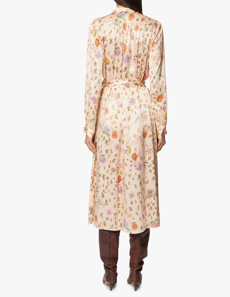 rinascente Forte Forte Abito in raso di seta Happy Jungle