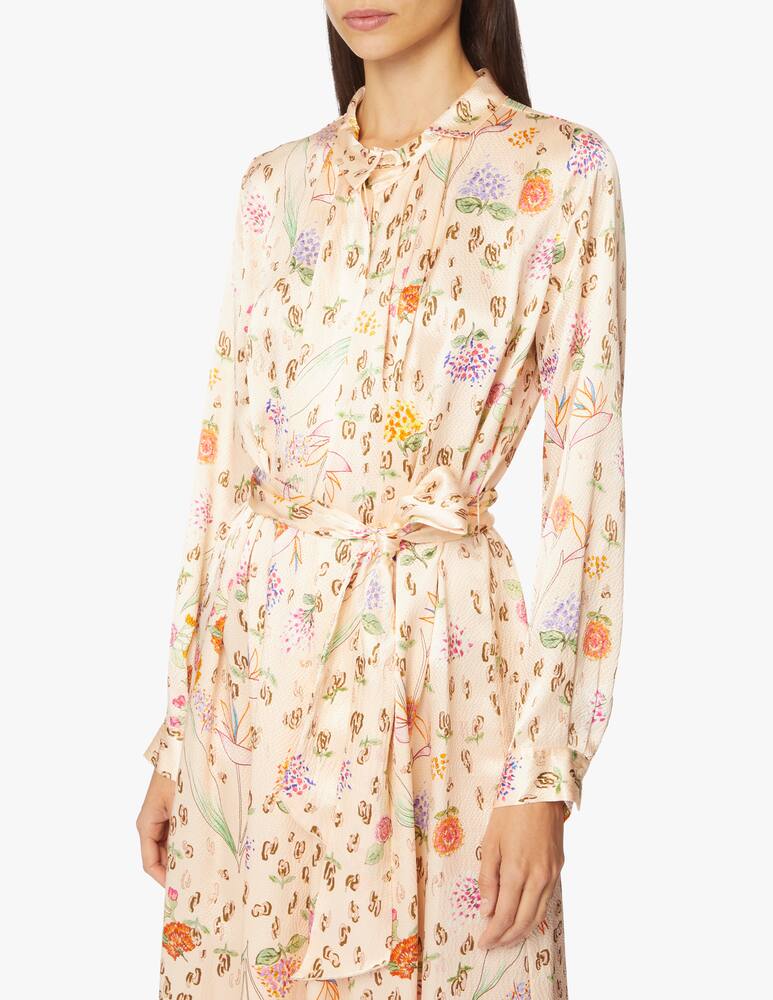 rinascente Forte Forte Abito in raso di seta Happy Jungle