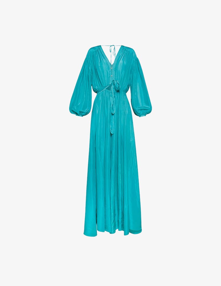 Forte Forte Habotay silk long sleeves dress - light blue - picture 1