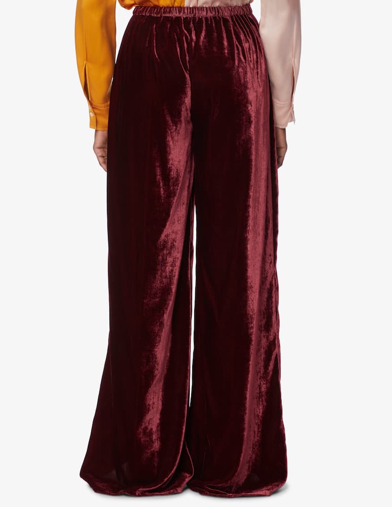 rinascente Forte Forte Pantalone palazzo in velluto - Rosso