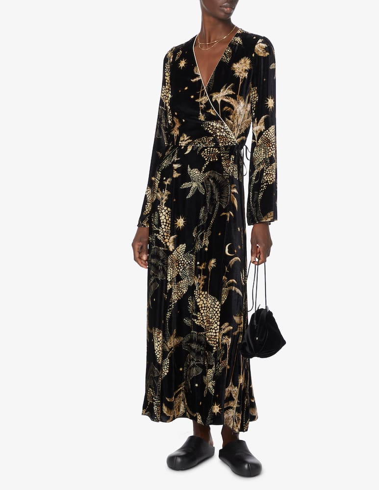 rinascente Forte Forte Crossover dress in velvet - Black