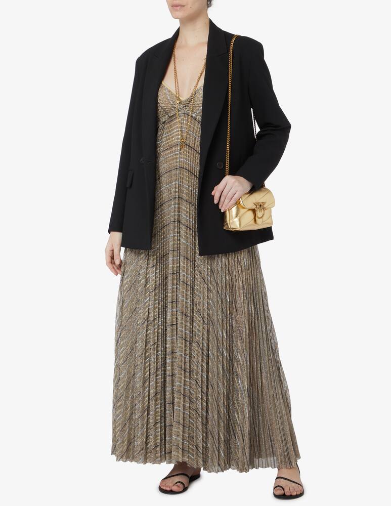 rinascente Forte Forte Abito spalline lurex plissettato