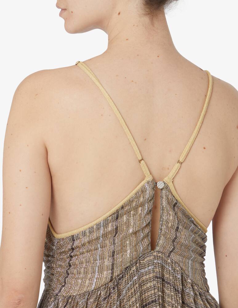 rinascente Forte Forte Abito spalline lurex plissettato