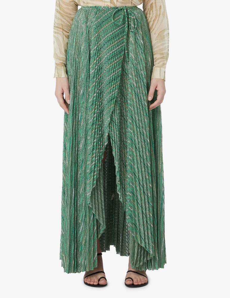 rinascente Forte Forte Lurex pleated wallet skirt