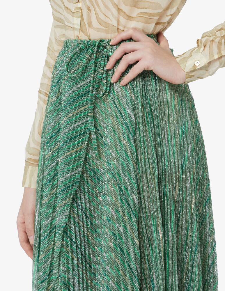rinascente Forte Forte Lurex pleated wallet skirt