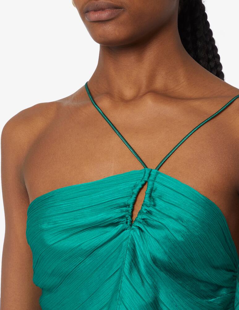 rinascente Forte Forte Top monospalla creponne gessato