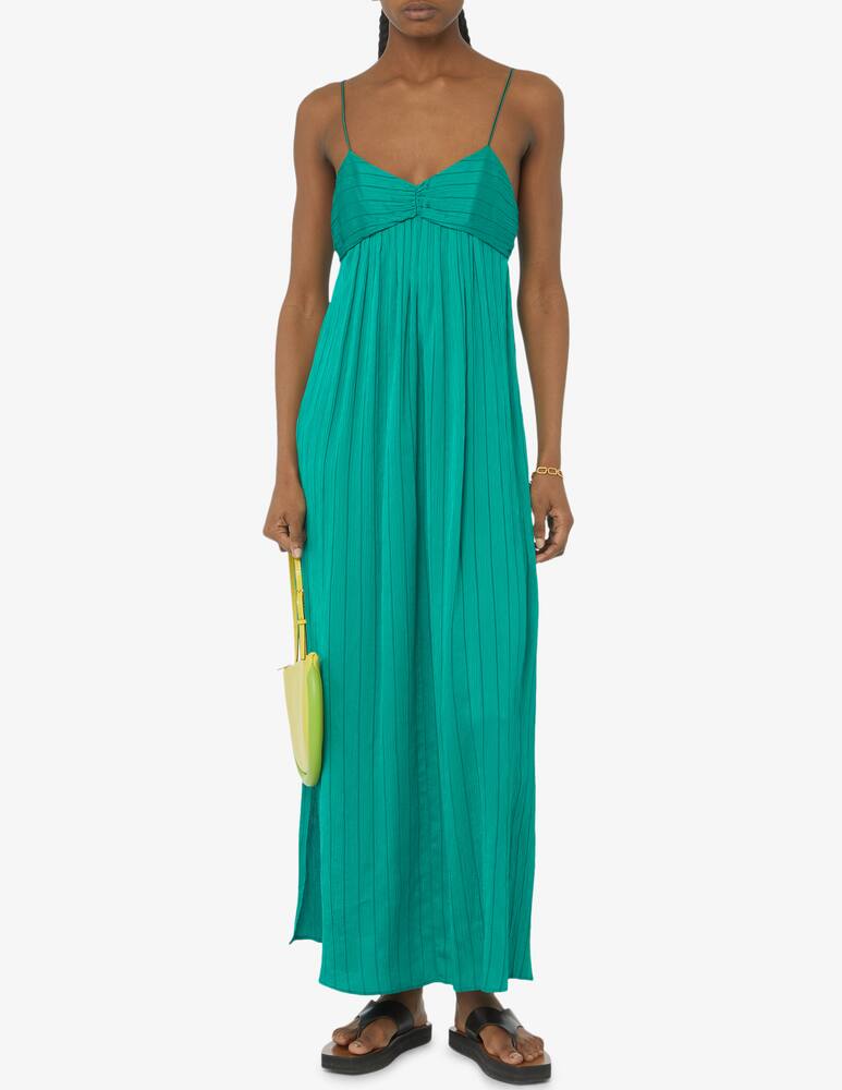 rinascente Forte Forte Pinstripe creponne strap dress