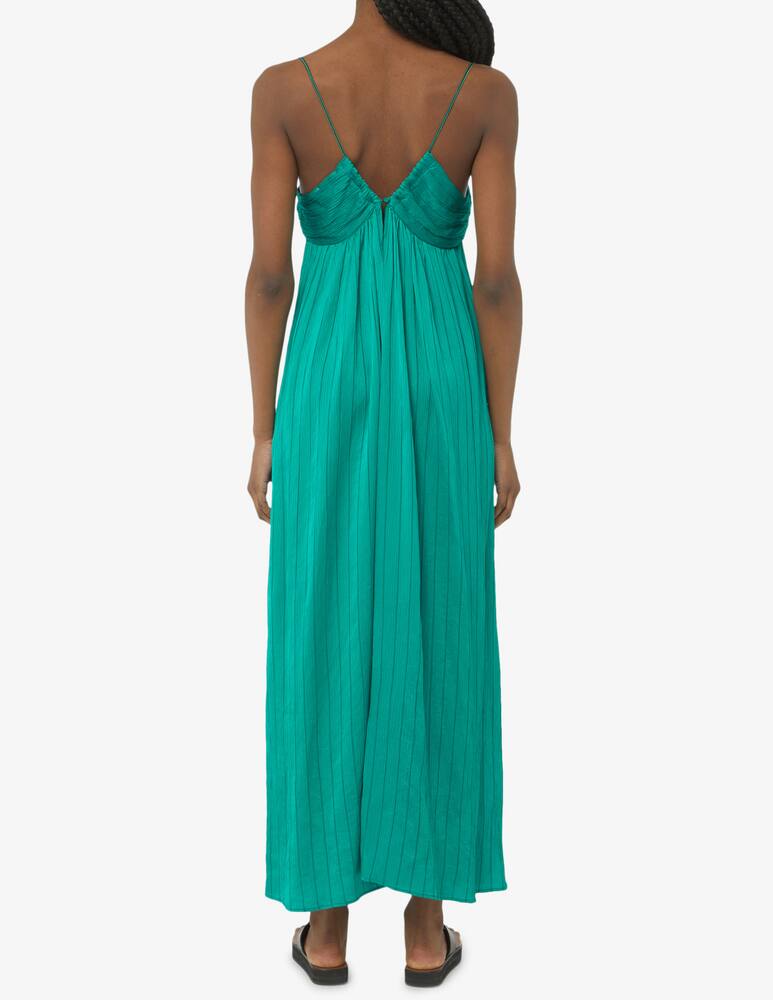 rinascente Forte Forte Pinstripe creponne strap dress