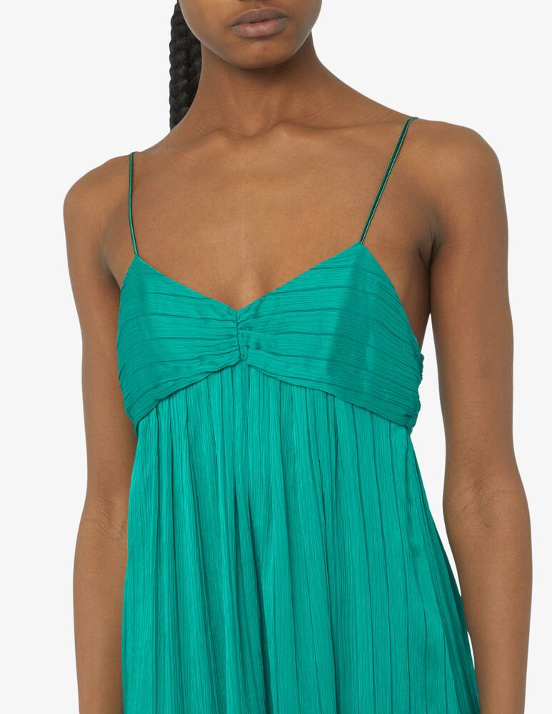 rinascente Forte Forte Pinstripe creponne strap dress