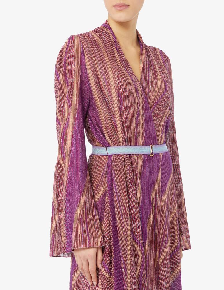 rinascente Forte Forte Abito lungo incrociato in jersey jacquard lurex