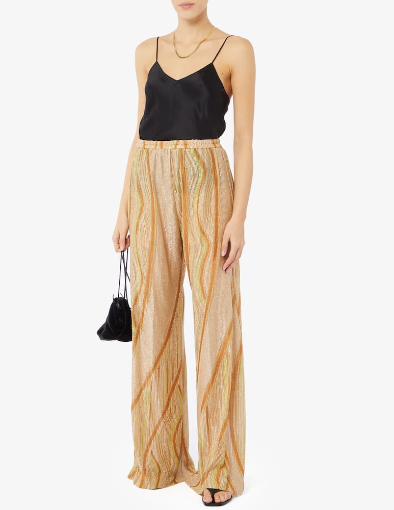 rinascente Forte Forte Lurex jacquard jersey flared pants