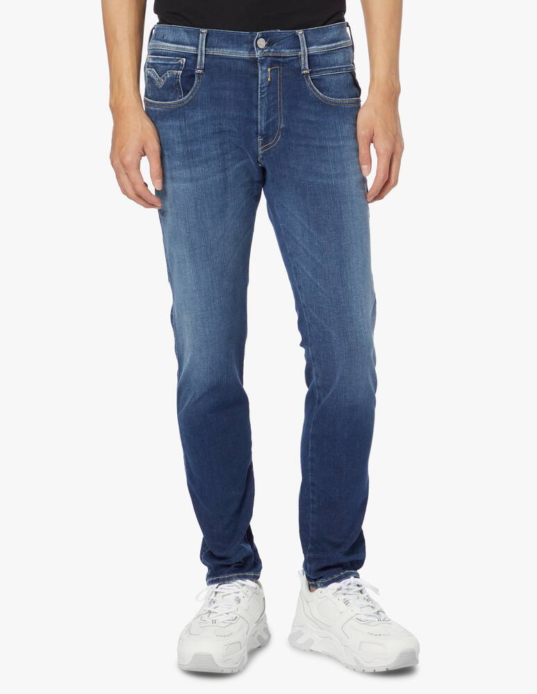 rinascente Replay Jeans straight fit in deep indigo stretch denim