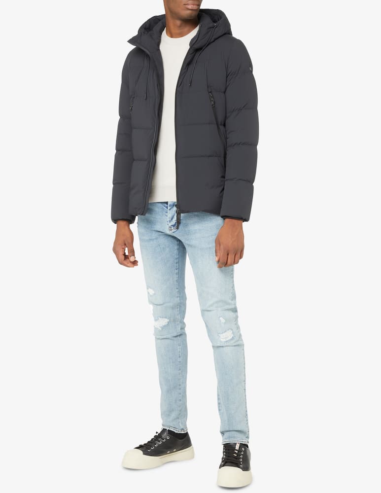 rinascente Duno Giacca corta imbottita con cappuccio - Nero