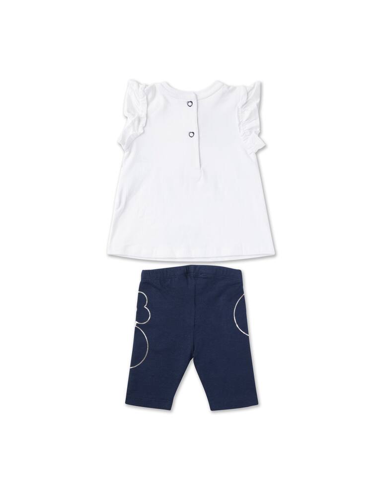 rinascente Chicco Suit set with t-shirt and capri pants - Bianco