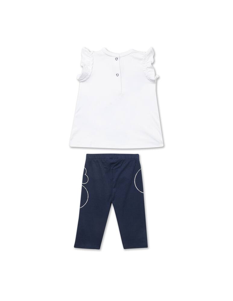 rinascente Chicco Suit set with t-shirt and capri pants - Bianco