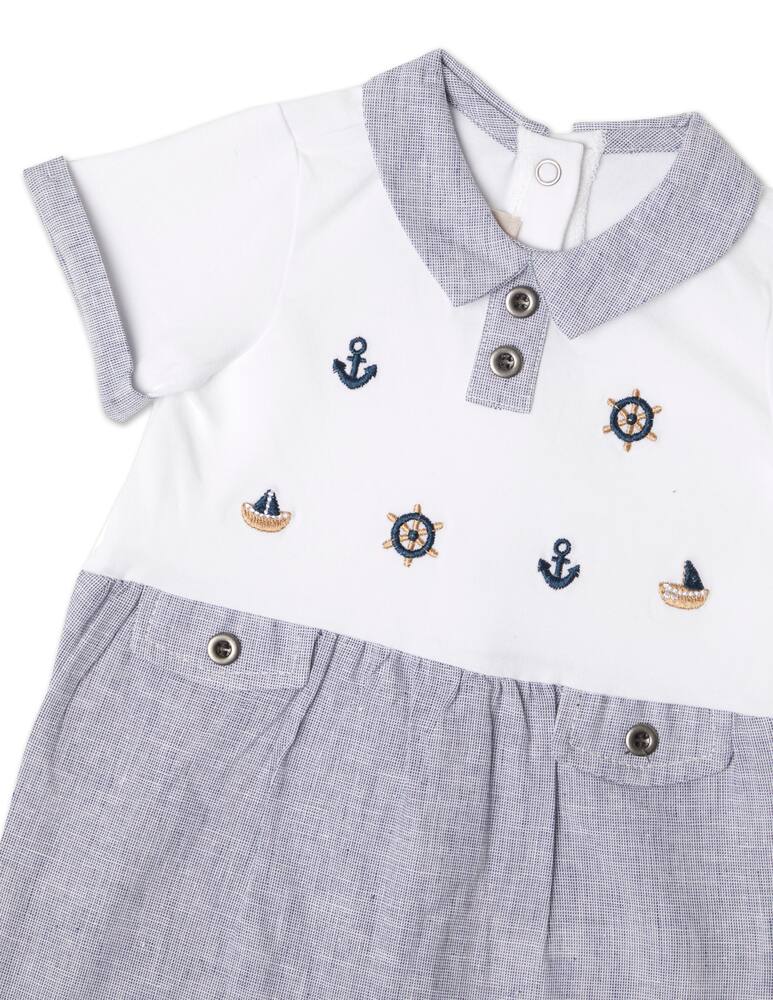 rinascente Chicco Baby short sleeve romper - Bianco