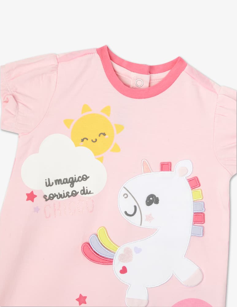 rinascente Chicco Baby short sleeve romper - Rosa