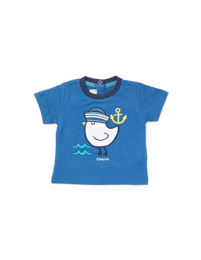 Chicco T-Shirt Manica Corta Bimbo, Colore Bianco, 100% Cotone, Abbigliamento Primaverile Per Bambini, Articolo 09006679000000