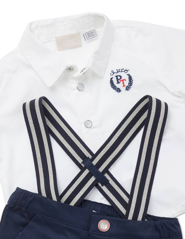 rinascente Chicco Set completo camicia e pantalone corto - Blu