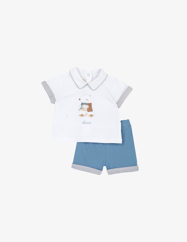 Chicco Set con polo e shorts in misto cotone - immagine 1 Chicco Set con polo e shorts in misto cotone - immagine 1
