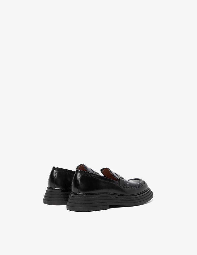 rinascente Pollini Stairway abraded calfskin loafers