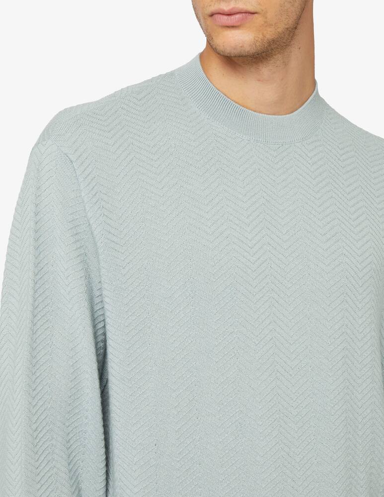 Emporio Armani Maglia in lana trama chevron - immagine 4 Emporio Armani Maglia in lana trama chevron - immagine 4